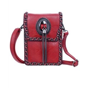 Crossbody Red Vegan Leather with Tassels